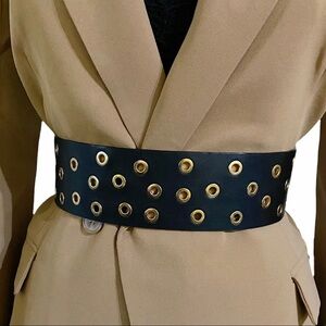 Primark Atmosphere black studded leather belt